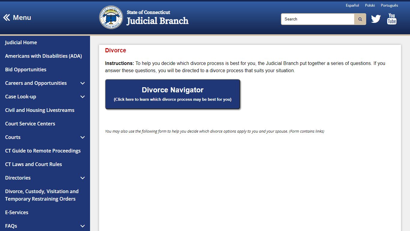 Traditional Divorce with Agreement - CT Judicial Branch